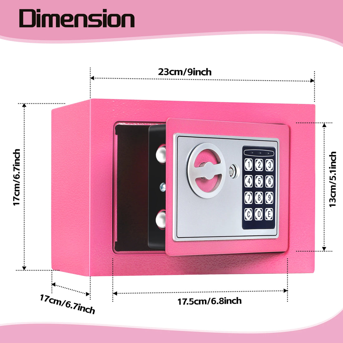 Digital Fireproof Safe with Electronic Lock & Anti-Theft Security for Home Small Cash Storage