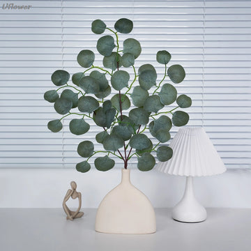 Eucalyptus Leaf Vine Artificial Plant Christmas Decoration Fake Flowers for Home Garden Wedding Rose Arch Scrapbooking Vase