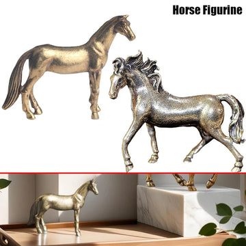 1PC Antique Horse Statue Desk Decorations Zodiac Horse Figurines Ornaments Home Decor Desktop Crafts Accessories