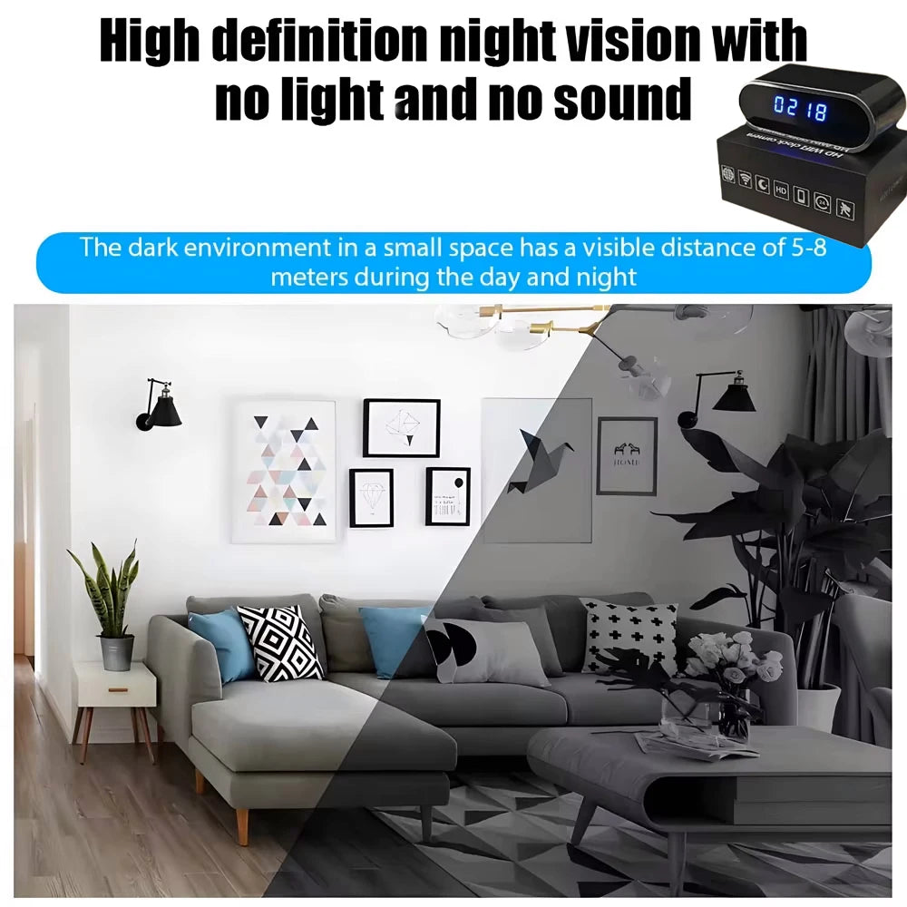 Improved HD 4K WiFi mini camera, upgraded infrared night vision, motion detection, remote viewing, HD wireless camera