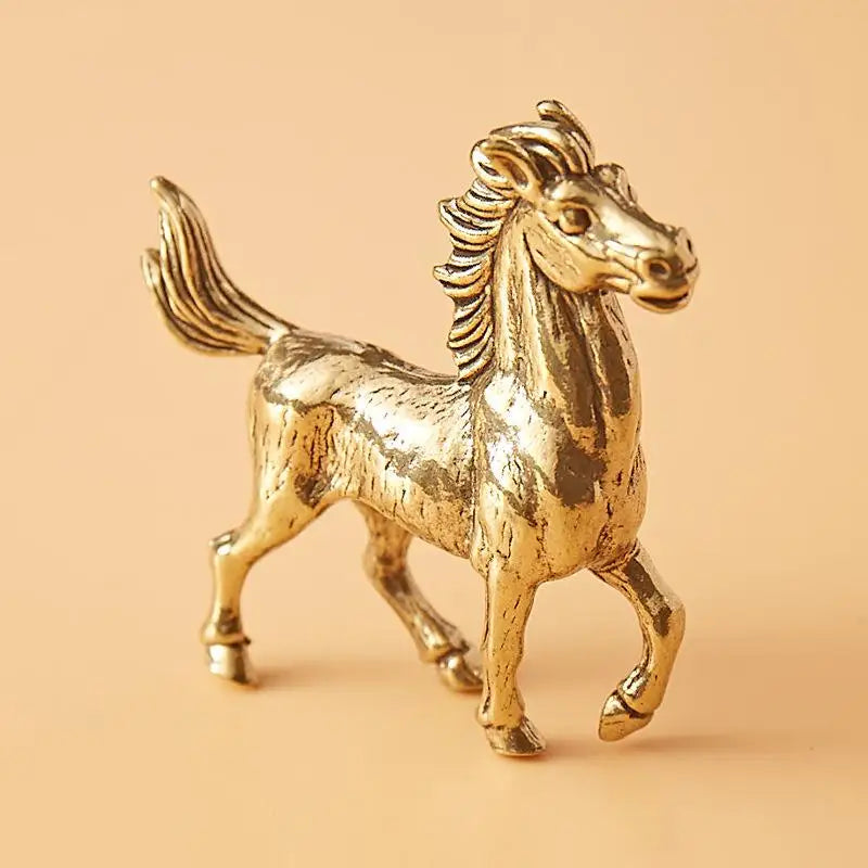 1PC Antique Horse Statue Desk Decorations Zodiac Horse Figurines Ornaments Home Decor Desktop Crafts Accessories