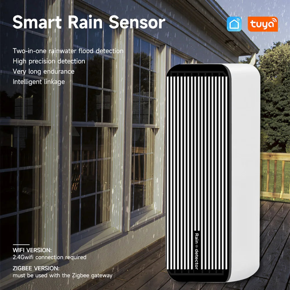 Rain Sensor  Alert Wifi Zigbee For Tuya Google Assistant Amazon Alexa Smartlife Real-time Data Collection Detection of Rainfall