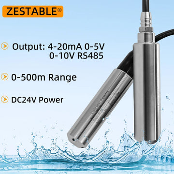 Smart Water Level transmitter 0-500M Range 4-20mA 0-5V 0-10V RS485 Output Liquid Tank Liquid Depth Hydrostatic Level Sensor