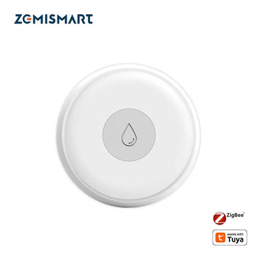 Zemismart Zigbee Water Leak Detector Smart Home Overflow Security Alarm Flood Leakage Sensor Work with Homekit via ZMHK-01