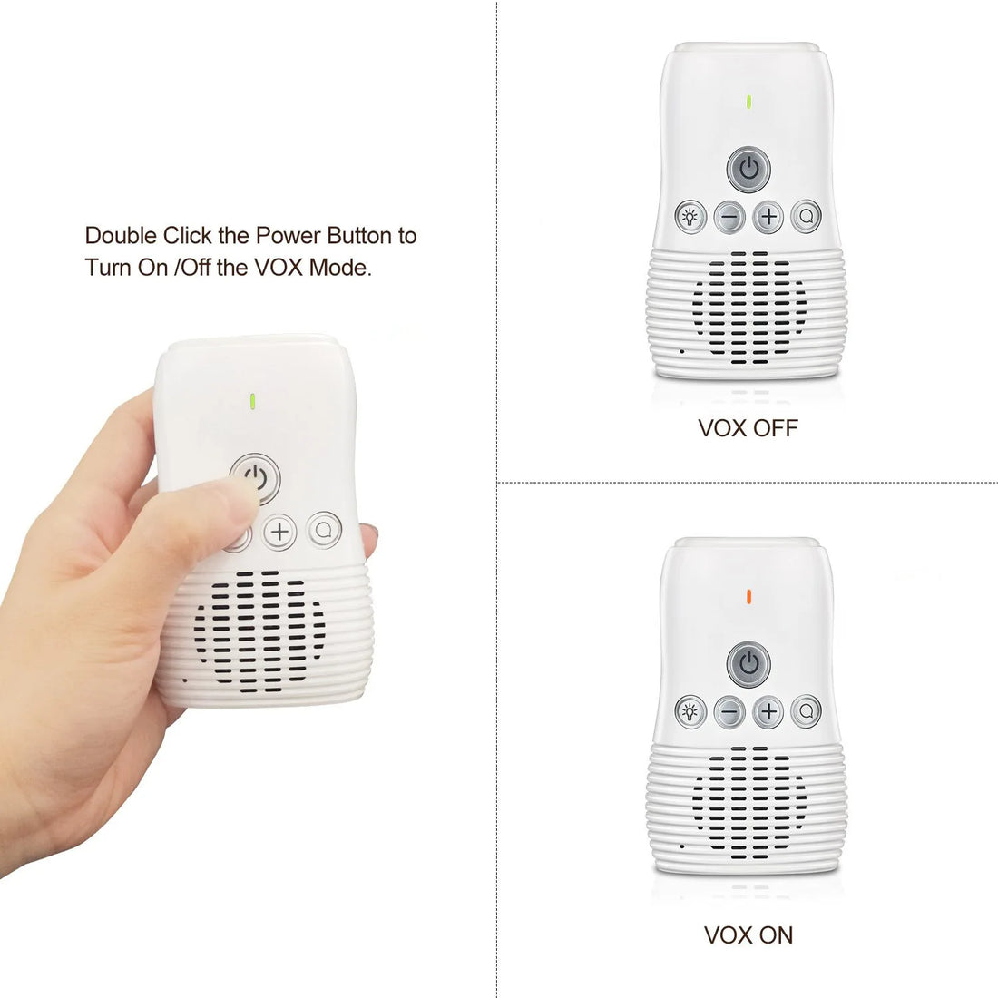 2.4GHz Wireless Baby Monitor Home Audio Small Portable Babyphone Monitor Two-way Audio Function Intercom Rechargeable Battery