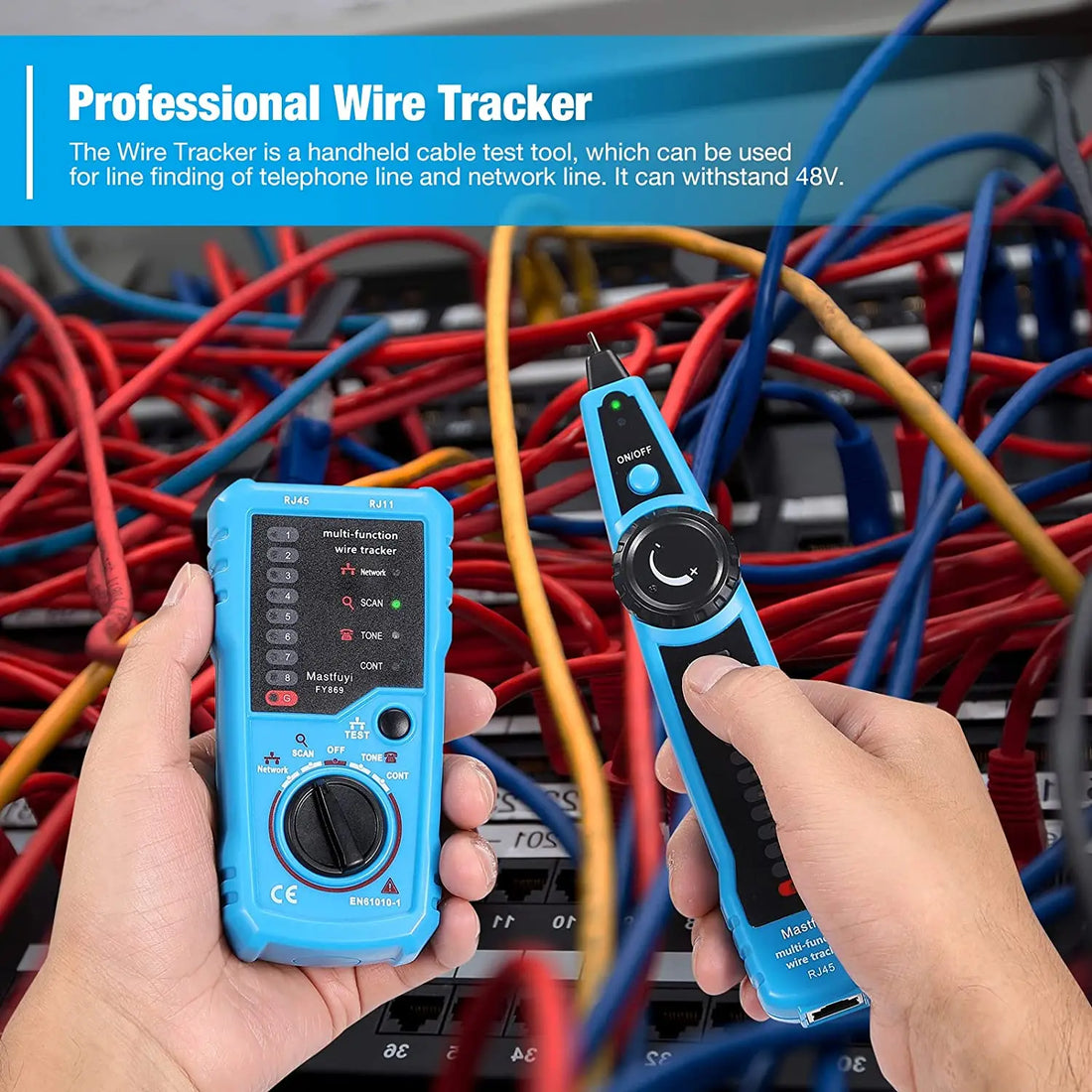 BSIDE FWT11 Cable Tracker Tester Network Cable Finder Telephone Wire Tracker High Quality RJ11 RJ45 Cat5 Cat6 Ethernet LAN