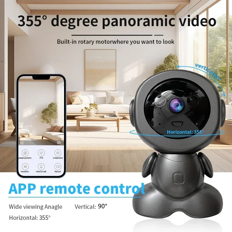 8MP 4K IP Wifi Surveillance Robot Cmaera HD Cloud Smart Home Two Way Audio CCTV Network Wifi Camera Wireless Baby Monitor Camera