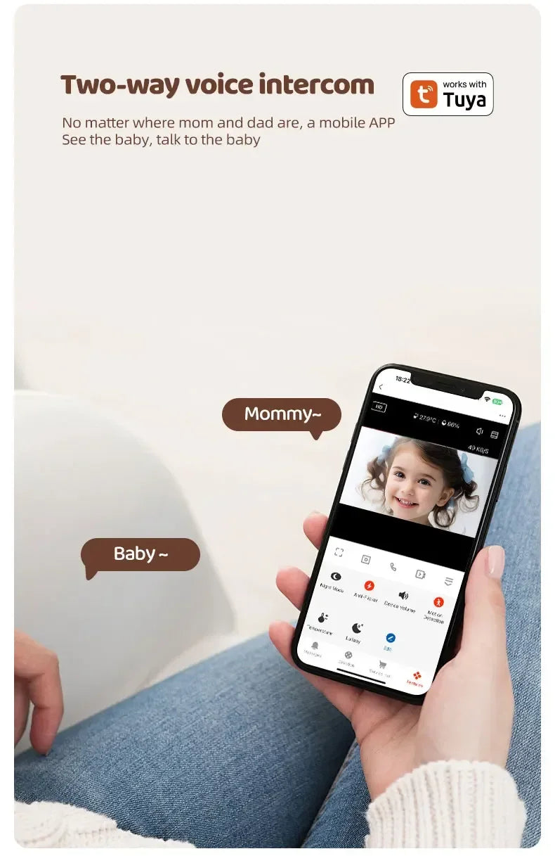 Tuya Baby Monitor 1080P 2.4Ghz WiFi Wireless Home Indoor IP Camera Security Protection Video Surveillance Mini Camera Smart Life