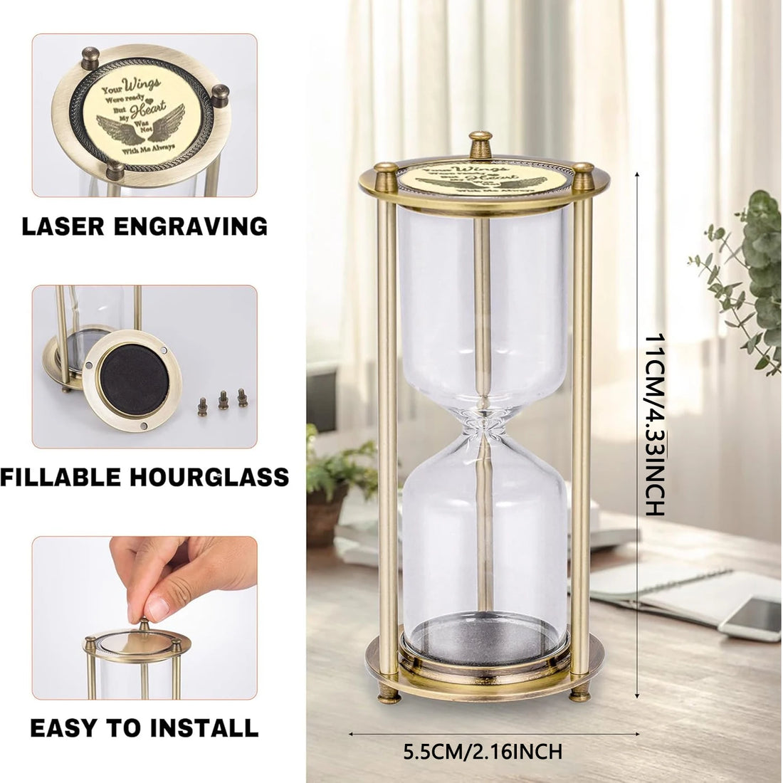 Timeless Hourglass Urns For Human Ashes Cremation Urns For Ashes Fillable Ashes Keepsake Pet Urn Keepsake Urns For Human Ashes