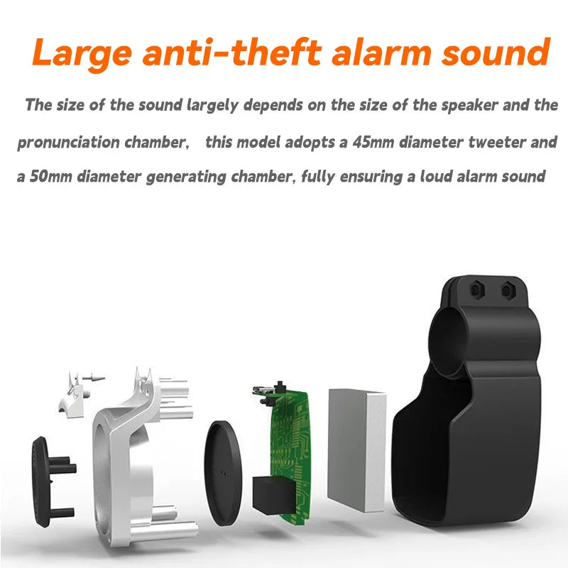 Bicycle intelligent tail light anti-theft alarm, ultra sensitive vibration alarm, waterproof