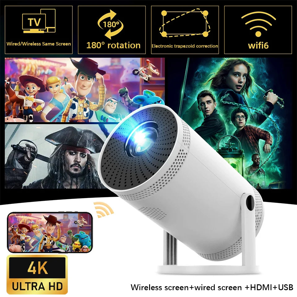 KaiAqua LED Home Theater Projector FY300 Small portable outdoor projector 3000 lumens Home Theater Outdoor camping office meetin