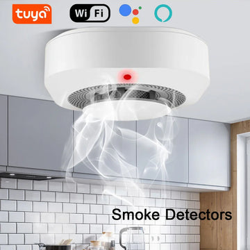 TAIBOAN WiFi Smoke Detector Smart APP Control Wireless Fire Smoke Sound Alarm Sensor Home Security for TUYA Smart Life
