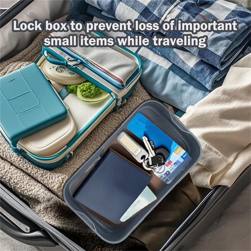 Lockable Storage Box, Locking Medicine Box, Cell Phone Locked Jail, Containers Bin For Personal Refrigerator Home