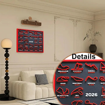 2026 F1 Racing Map Poster Print Home Living Room Bedroom Entrance Bar Cafe Art Painting Decoration Home Decor
