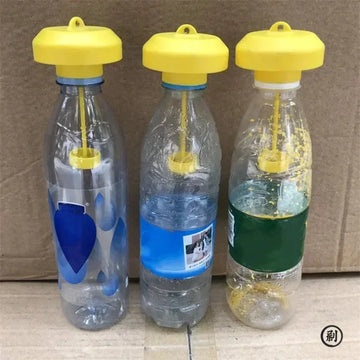 2PCS Fruit Killer Plastic Yellow Drosophila Trap Fly Catcher Pest Insect Control For Home Farm 6*6*2Cm