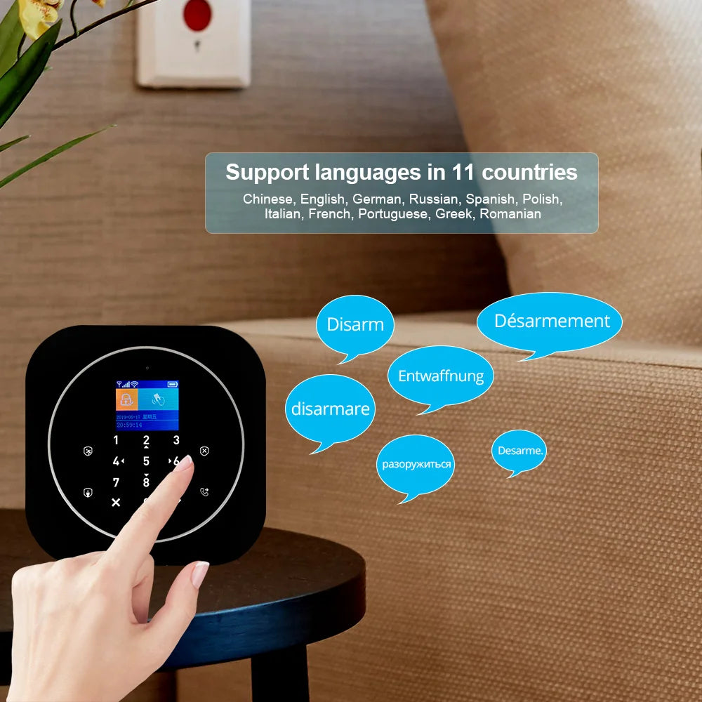 KERUI G12 Wireless Tuya Home Alarm System Kit WiFi GSM Home Security System with Door and Motion Sensor Smart Life App Control