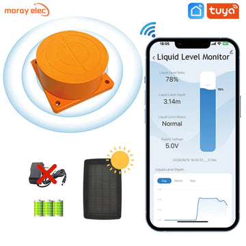 Moray ME201WSP Smart Water Oil Fuel Level Control Alarm Mobile APP Connect Wifi Wireless Ultrasonic Liquid Sensor