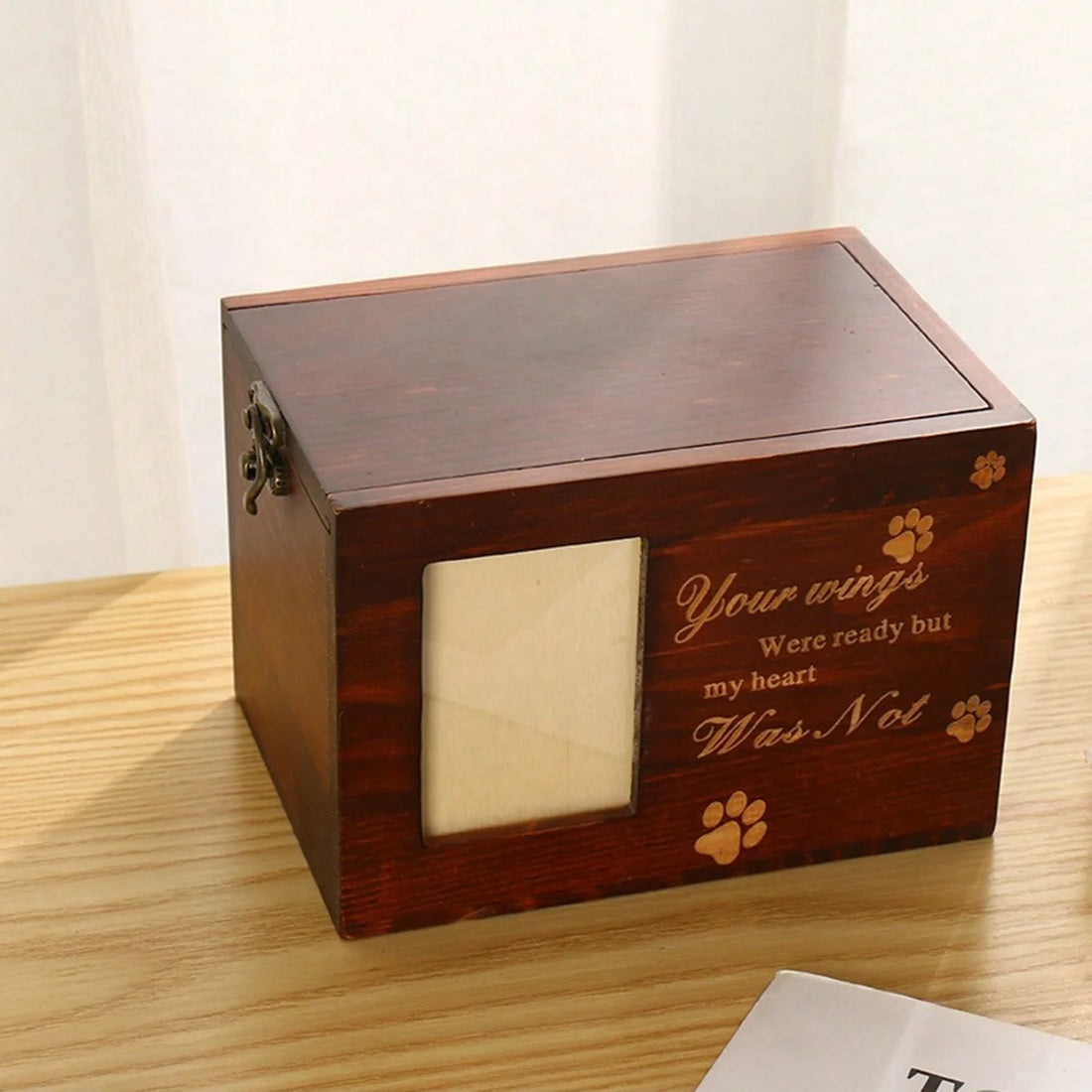 1pc-Pet solid wood urn, puppy and kitten funeral supplies, pet urn