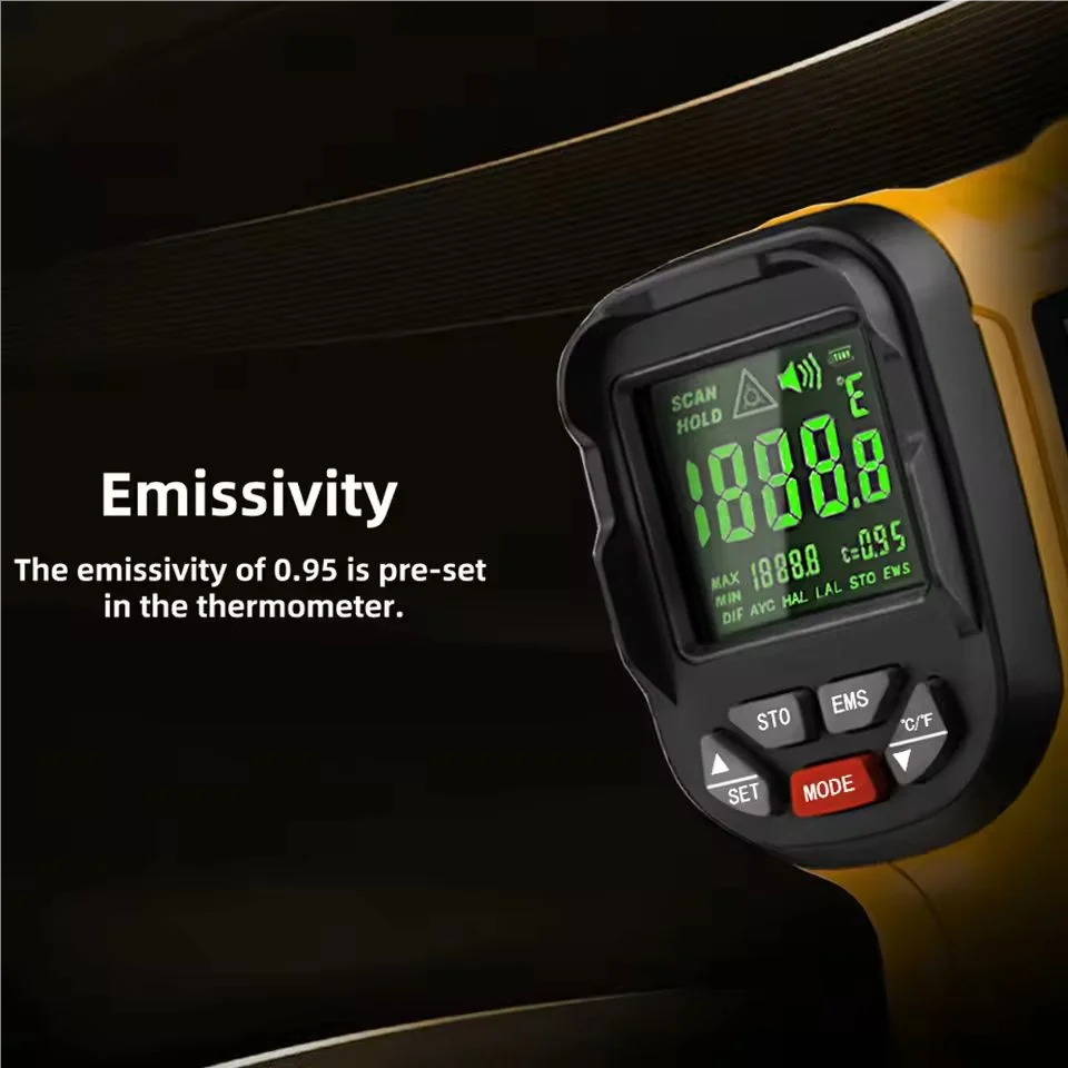 BSIDE Infrared Thermometer -50~530/1400C Professional Digital IR-LCD Temperature Meter Non-contact Laser Thermometers Pyrometer