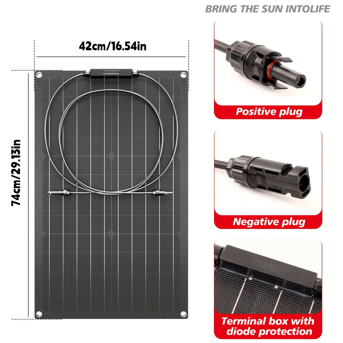 500W solar panel, flexible solar panel, with 100A controller, waterproof monocrystalline solar cell charger, portable charger
