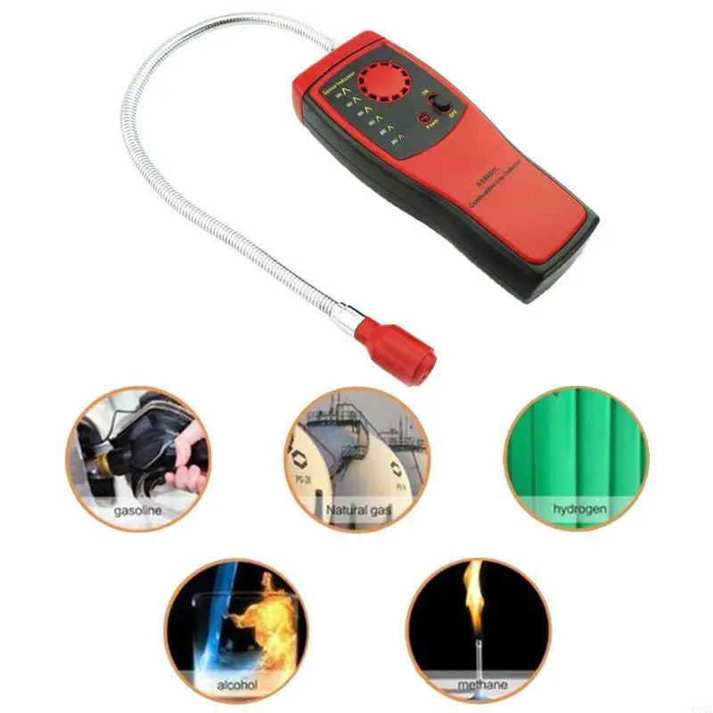 C90A Portable Detector AS8800L Combustible Gas Detector Meter Tester with Light Alarm