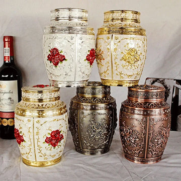 Metal Ashes Cremation Urn for Pets, Cat and Dog, Keepsake Urn for Human Ashes, Animal Funeral Urn