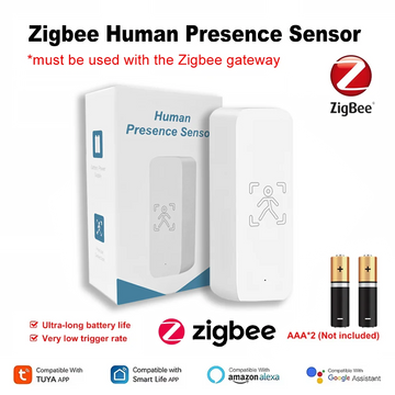 Tuya Zigbee Human Presence Detector Smart 24GHz Radar Detector Body PIR Sensor  Motion Sensor Smart Life APP Alexa Home Security