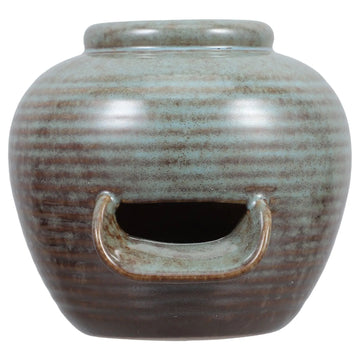 1PC Ceramic Fountain Flowing Water Jar Desktop Indoor Tabletop Fish Tank Circulation Device U Shaped Spout Garden Pond Landscape