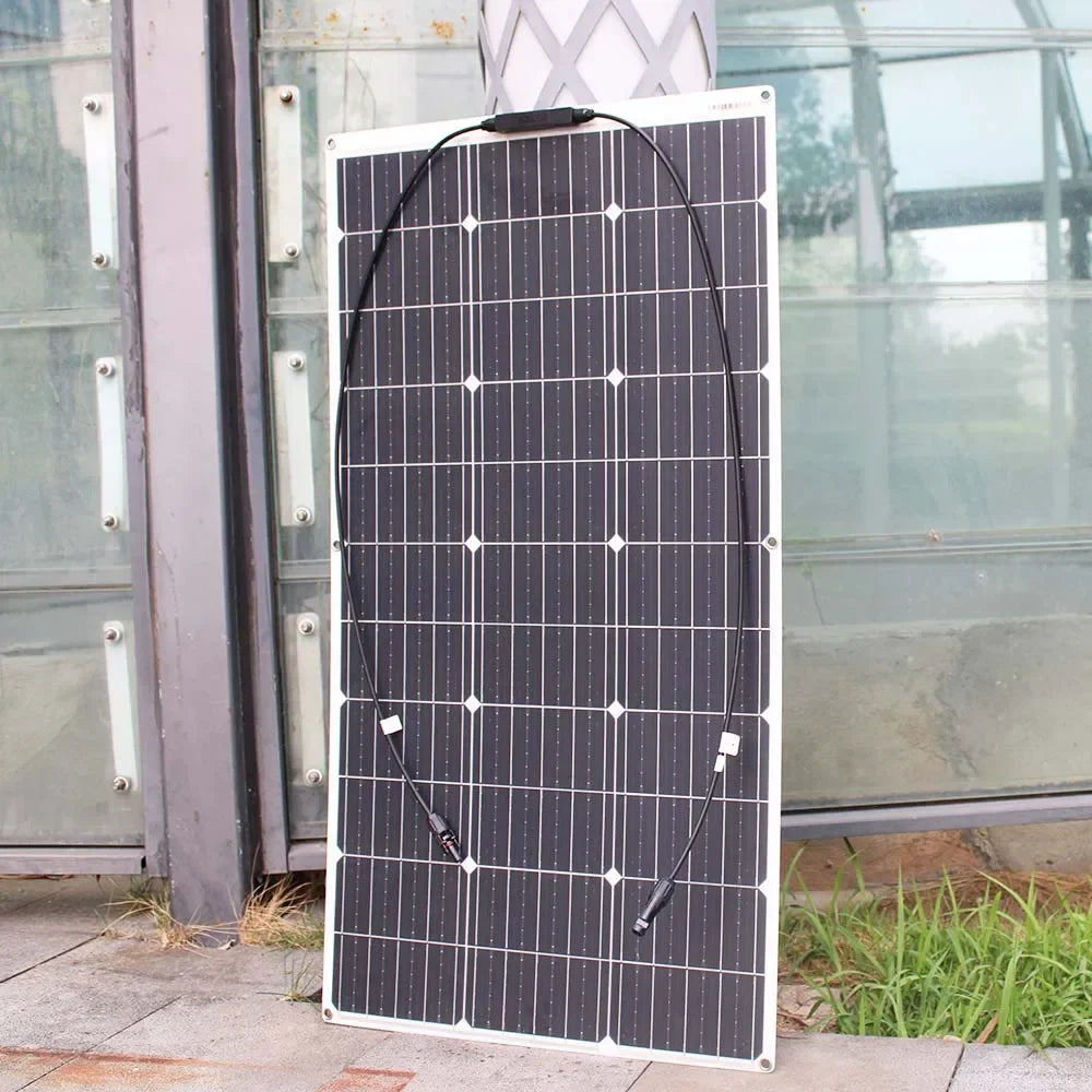 Flexible Solar Panel Charger 100W-1000W for Camping RV Boat Car Home Use 12V 24V Battery Charging Foldable Sun Energy Converter