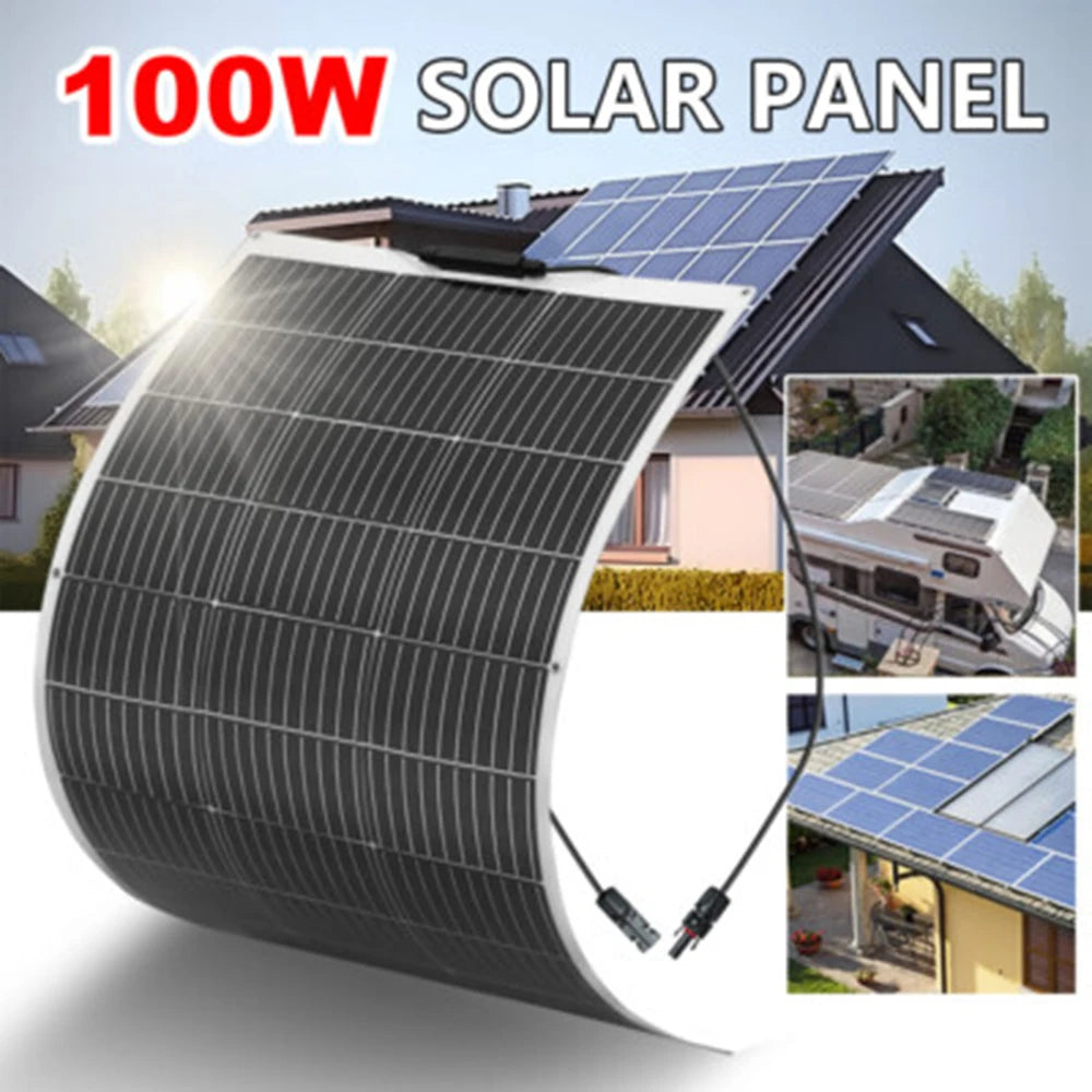 BOGUANG 19.8V 150W Flexible Solar Panel Battery kit charger 16.5V 100W - 400W  12V 100W 200W 300W 400W For Car/Home/Camping