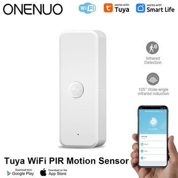 Tuya WiFI Motion Sensor PIR Smart Human Body Home Burglar Sensor APP Remote Control Smart Life For Smart Home Work With Alexa