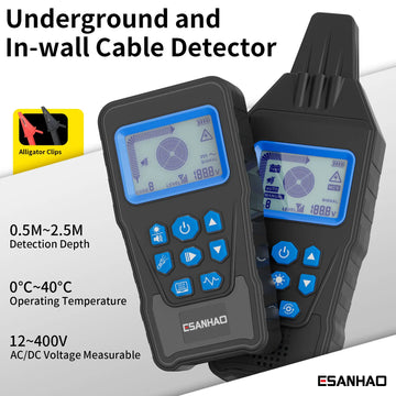 MAOTEWANG Underground Cable Tester Anti Interference Cable Tracker High&Low Voltage Cable Locator Underground Pipe Detector