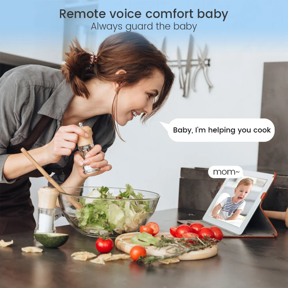 XIAOVV Q2BM 4MP WiFi indoor Baby Monitor Two-Way Audio Motion Detection Night Vision Baby Camera for Home Security