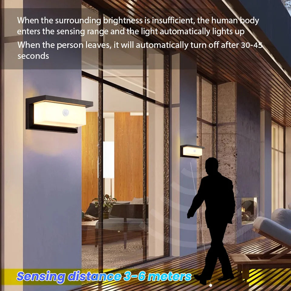 Light LED PIR Motion Sensor Wall Lights Outdoor Lamps Waterproof AC85-265V Wall Lights Garden Porch Balcony For Home Accessories
