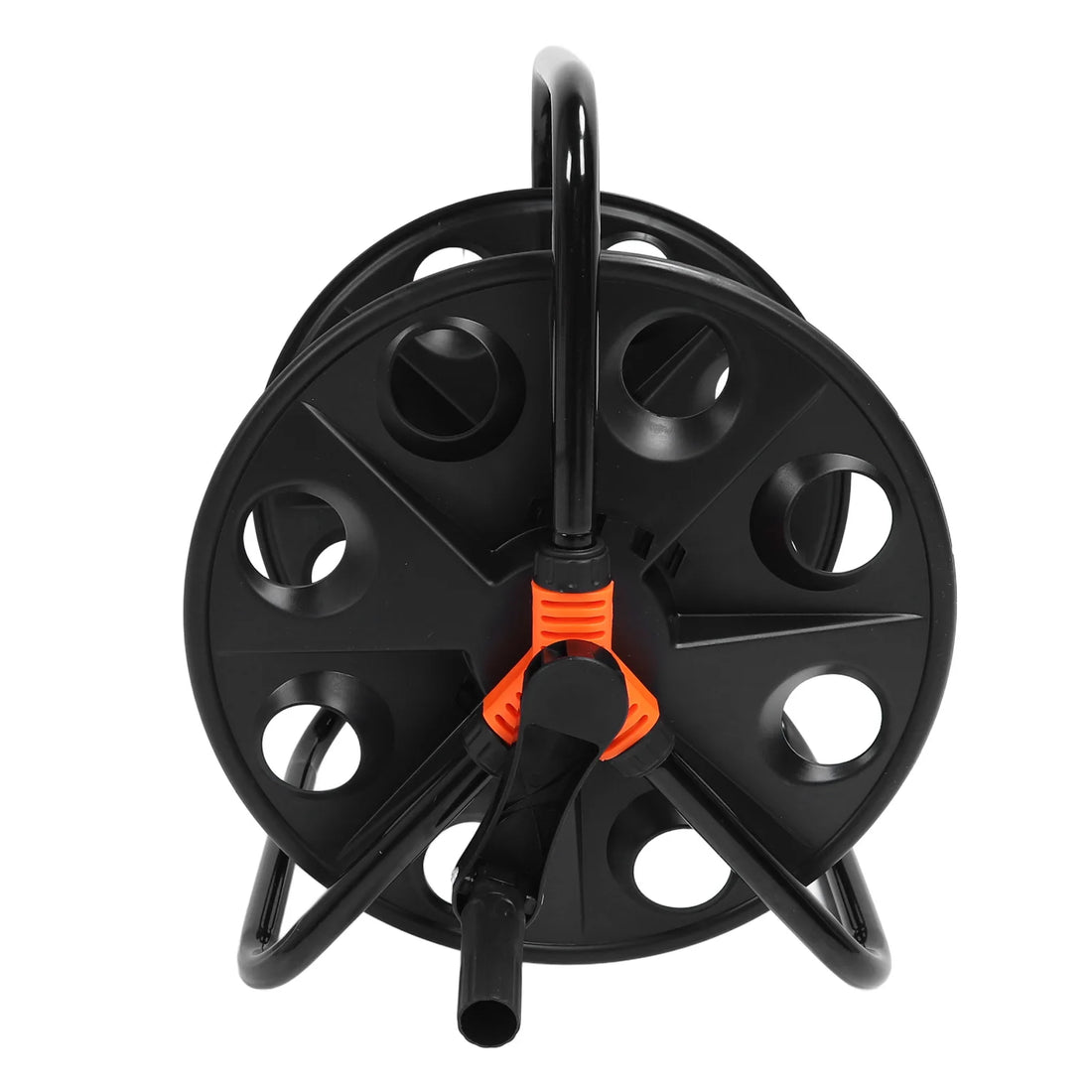 Garden Hose Reel Iron ABS Professional Water Hose Holder for Storing 164ft 1/2 Inch Water Pipe for Outside Garden Lawn Yard