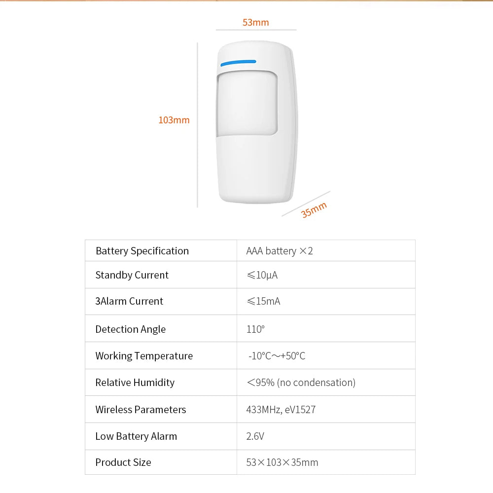 Staniot PIR Motion Detector Home Human Infrared Security Burglar Alarm Sensor Distance Detection 110° Support Low Voltage Alarm