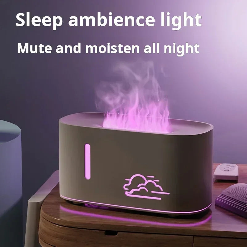 2025 New Cloud-shaped Humidifier Portable USB Flame Humidifier Home Bedroom Diffuser Small Size for Bedroom Aromatherapy