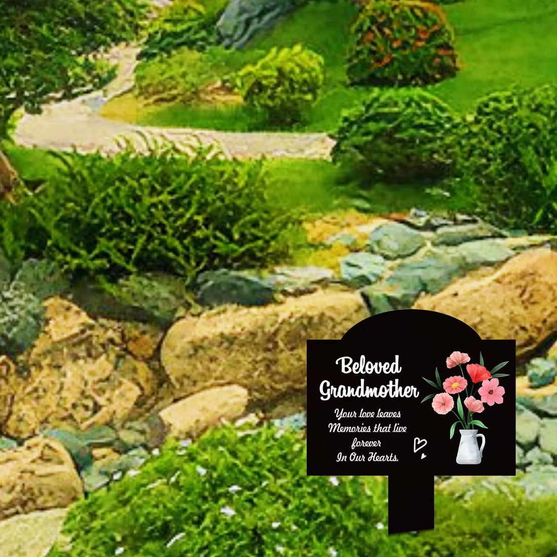 1PCS of Wooden Grave Marker for Cemetery Memorial Plaque for Father and Mother Custom Garden Sign Yard Art Decoration 12x20 inch