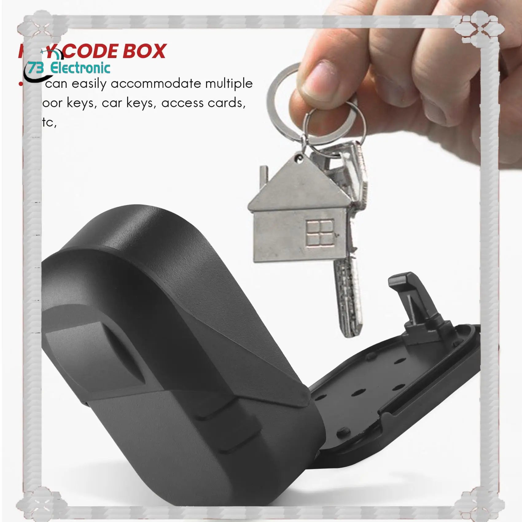 24-Hour Delivery Key Lock Box Wall Mount 4 Digit Combination Weatherproof Key Storage Lock Box, Large Capacity Security Combo Lo