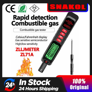 New Gas Leak Detector Combustible Natural Co2 Flammable Alcohol LPG Methane Analyzer Rechargeable Buzzer Alarm PPM LEL Tester