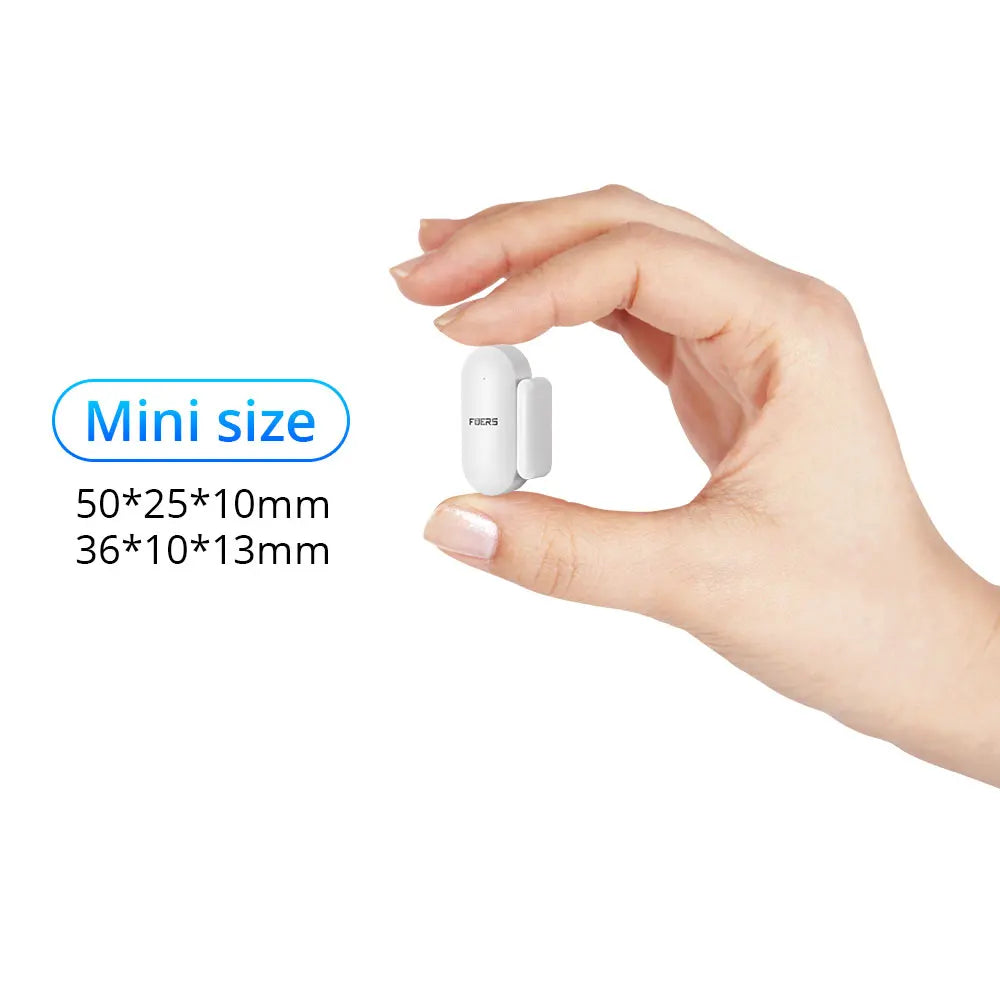 Fuers 433mhz Door Sensor Wireless Mini Door Window Magnet Sensor Alarm Detector For W210 W214 G95 G60 Home Security Alarm