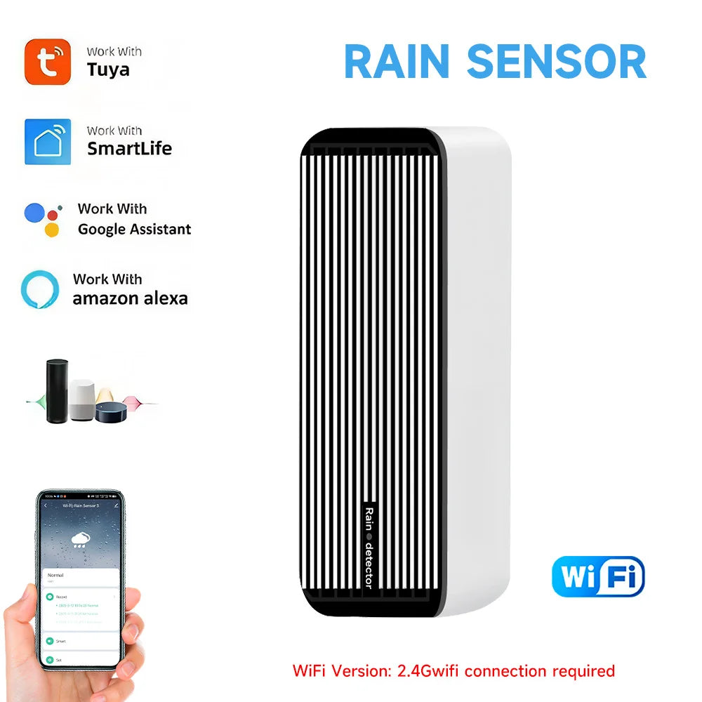 Tuya Rain Sensor WiFi Rain Detection Sensor Smart Home Real-time APP Notifications Home Automation Smart Life Devices