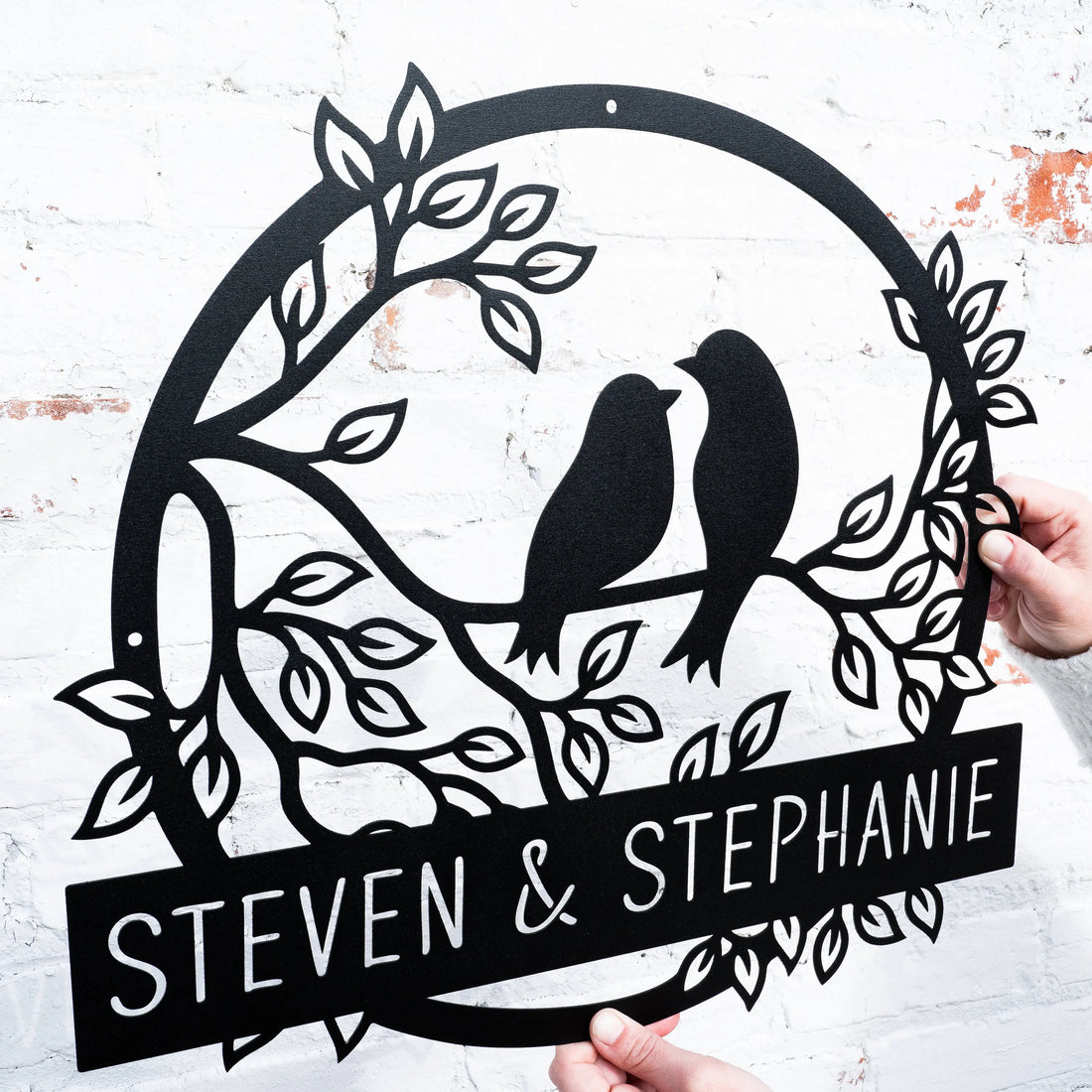 Custom Metal Love Birds Rustic Wedding Decor Personalized Wedding Gifts Wedding Signs Bird Wall Decor Bridal Shower Sign Garden