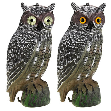 Decoy Pest  Decoy Solar Powered Owl Hunting Decoy Bird Scarer Deterrent Pest Control Garden Decor  Owl Garden