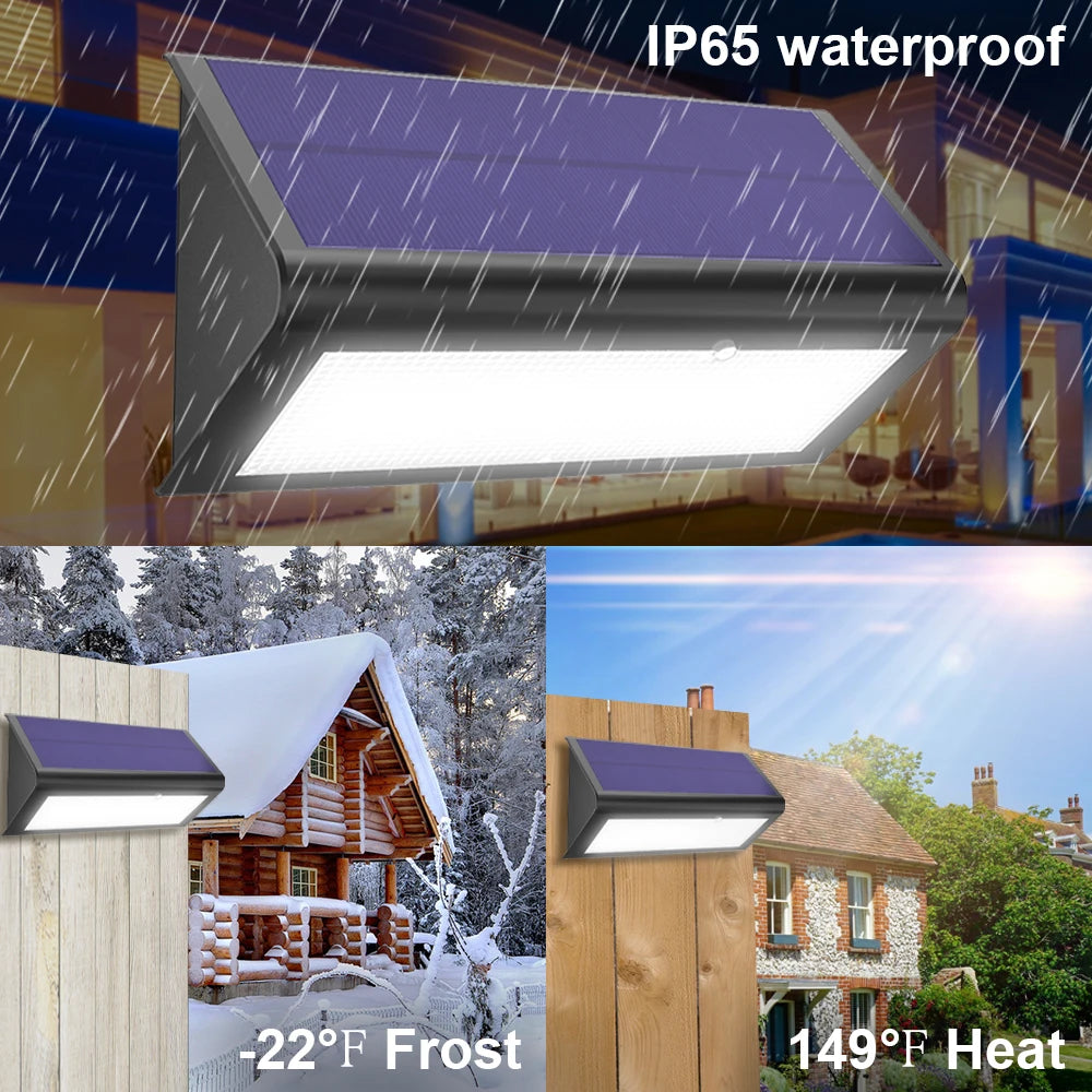 Super Bright 48LED Solar Light Outdoor WaterProof Motion Sensor 4 Mode Lighting Solar Flood Light for Garden Security Yard Patio