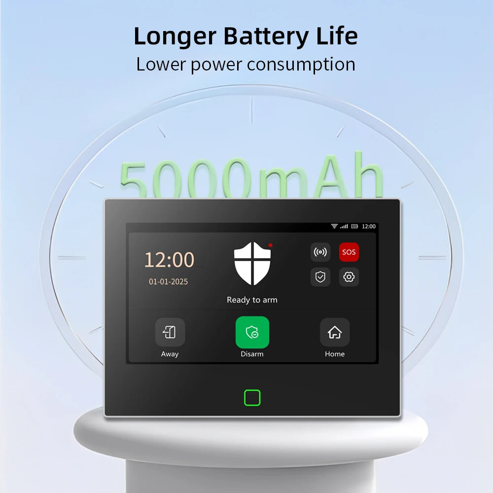 500m Transmission Distance 7 Inch GSM LoRa Staniot Version Security Alarm System Tuya WiFi 4G Smart Home Burglar Alarm Kit Home
