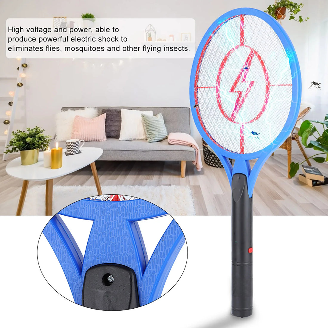 Fly Killer Insect Fly Swatter Handheld Anti Mosquito Repellent Bedroom Insects Racket For Electric Mosquitoes Portable Killler