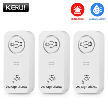 KERUI Wireless Water Sensor 90dB Alarm Water Leak Detector Alert Monitoring of Leaks And Drip Alarm for Kitchen Bathroom Basemen