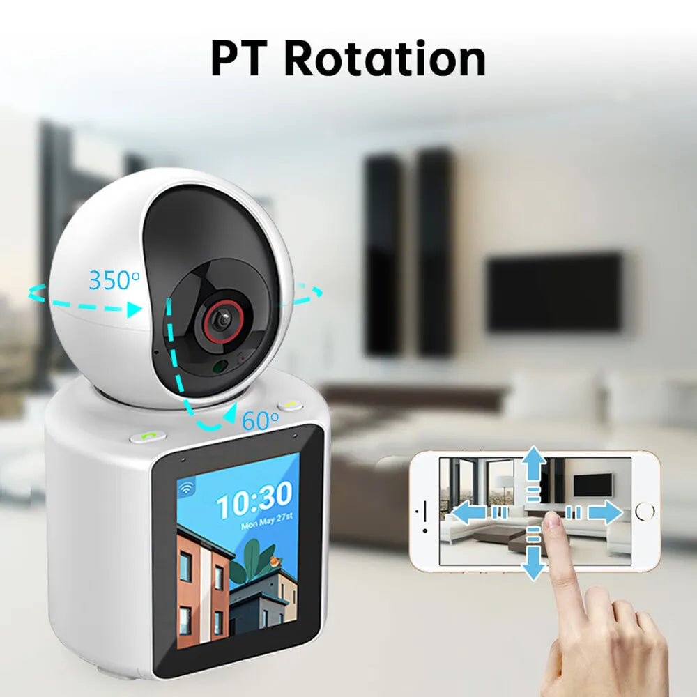 LLSEE HD 1080P,360,PTZ Mini Home CCTV Connection Phone One Click Video Call Indoor Wireless CCTV Camera Bidirectional audio