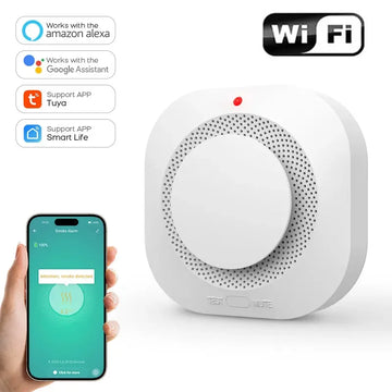 Tuya Wifi Smoke Sensor Smart Life APP Control Gas Smoke Detector High Sensitivity Safety For Home Security Alarm System